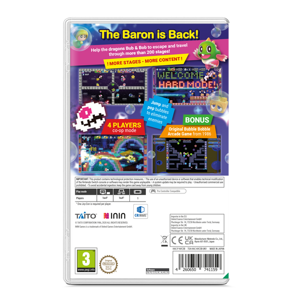 Bubble Bobble 4 Friends "The Baron Is Back" (Nintendo Switch)