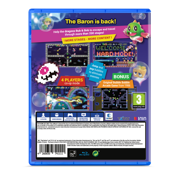 Bubble Bobble 4 Friends "The Baron Is Back" (PlayStation 4)