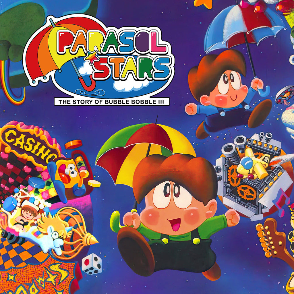 Parasol Stars: Pick up your parasol and parachute through the skies!