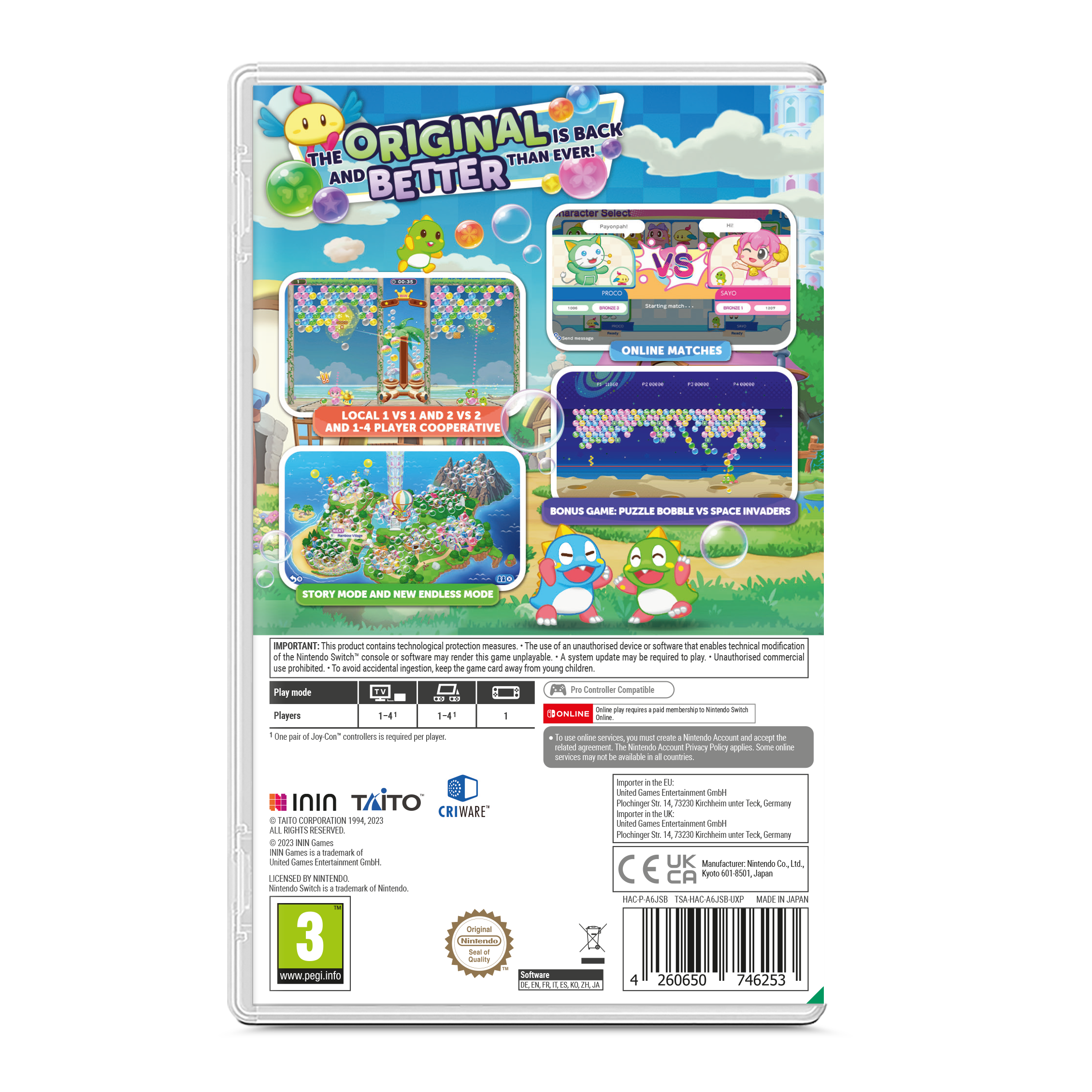 Puzzle Bobble Everybubble! (Nintendo Switch) – ININ Games Puzzle Bobble Everybubble! (Nintendo Switch) – ININ Games