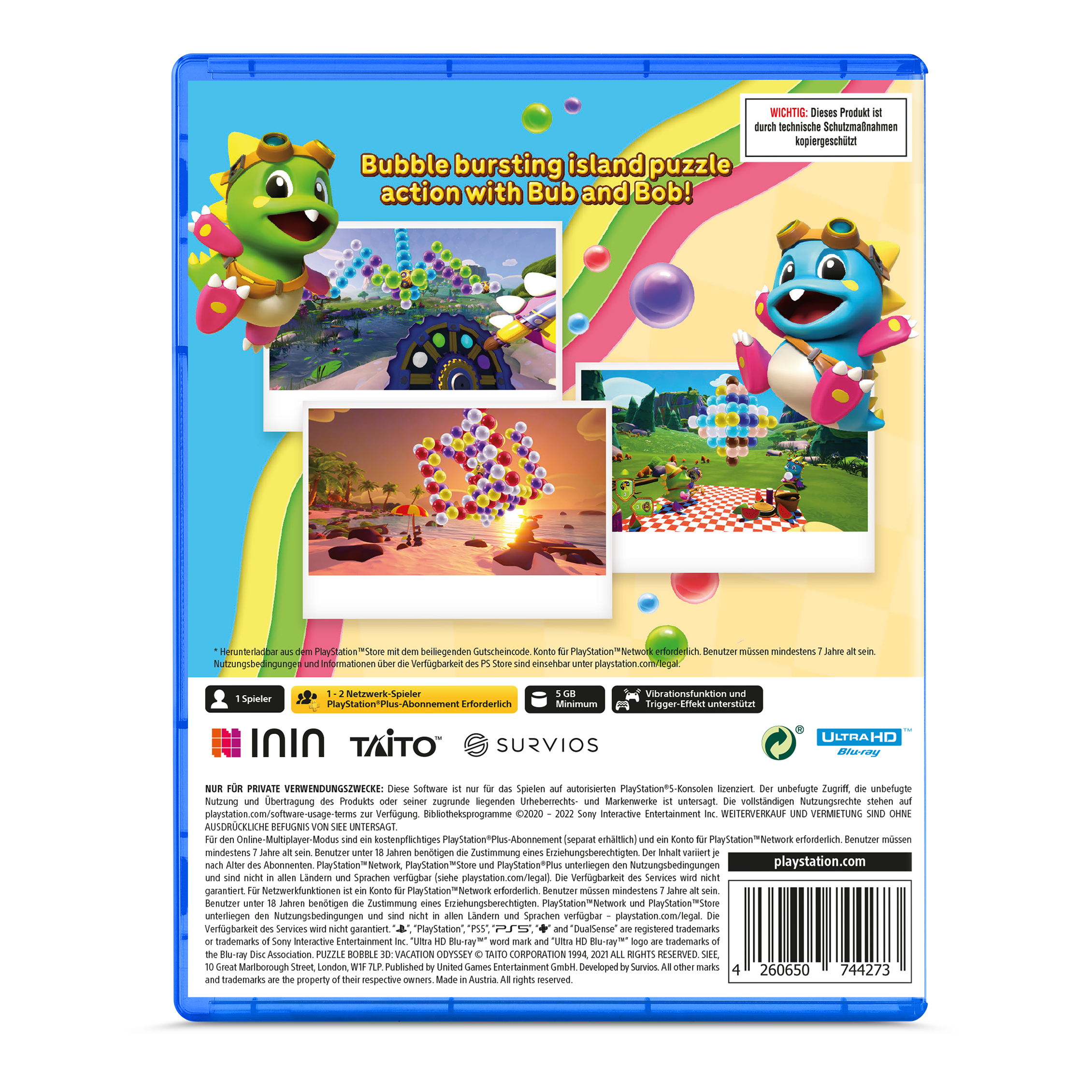 PUZZLE BOBBLE 3D Vacation Odyssey PS5 Euro Game in EN FR DE ES IT JP PT Neuf/New | UK PUZZLE BOBBLE 3D Vacation Odyssey PS5 Euro Game in EN FR DE ES IT JP PT Neuf/New | UK